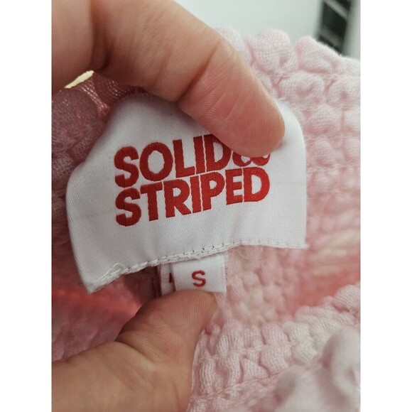 Solid & Striped The Willow Linen-Blend Midi Dress Women's Small Checker Sundress - Picture 7 of 9